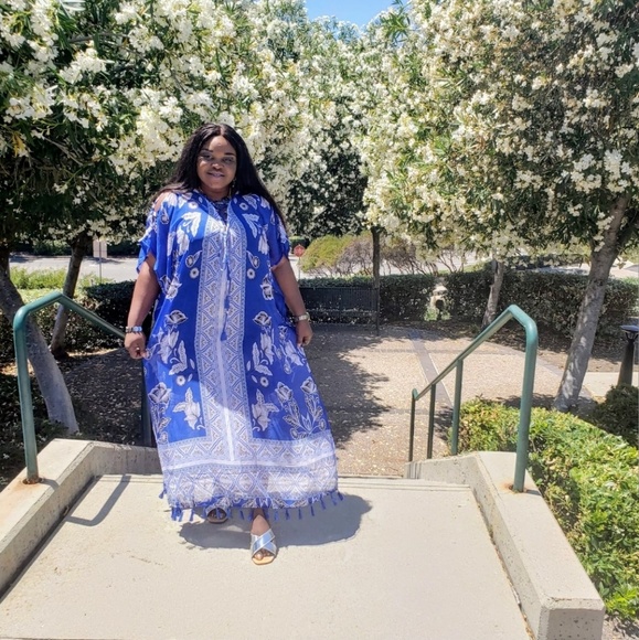 Tassel Chiffon Beach Kaftan: Sexy Cold Shoulder Swim Cover Up